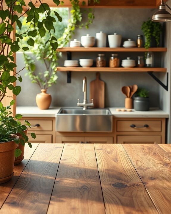 rustic reclaimed wood countertops