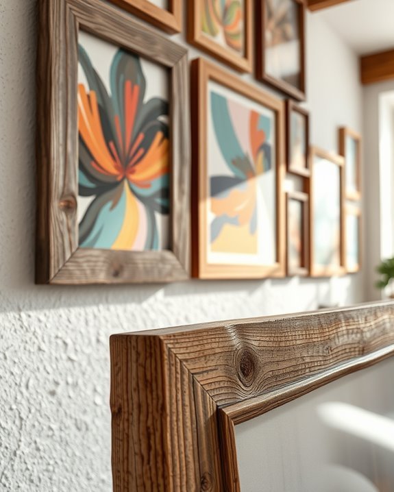 rustic reclaimed wood frames
