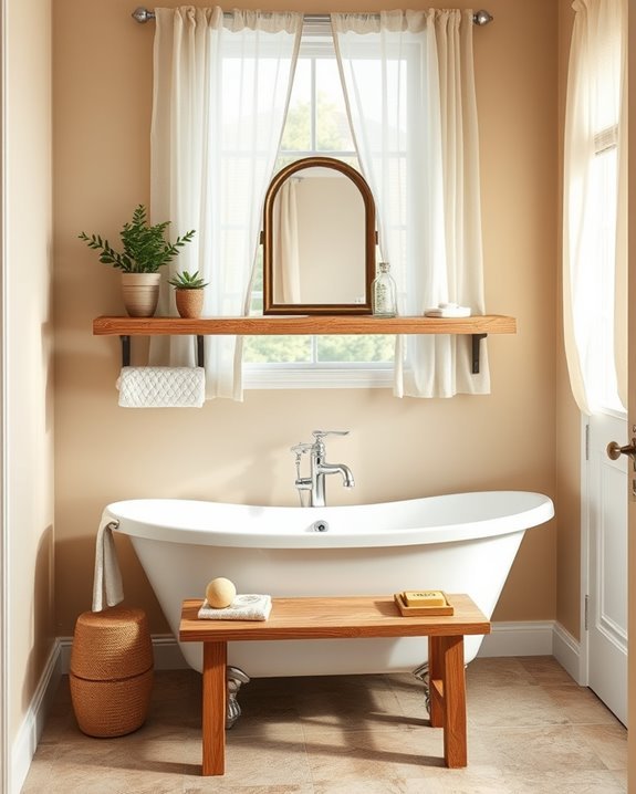 rustic reclaimed wood shelves