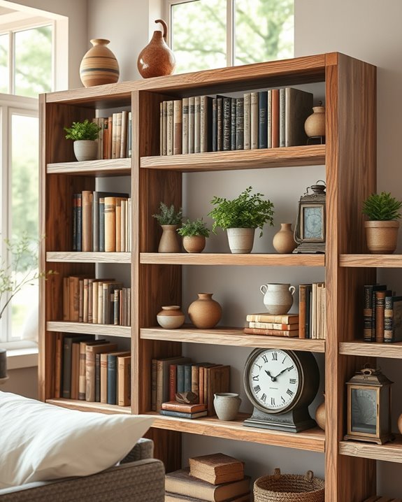 rustic shelves with charm