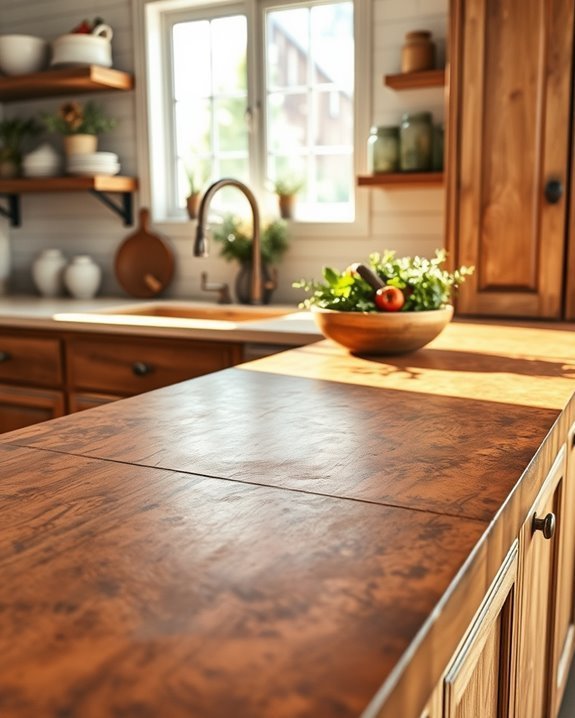 rustic stained concrete elegance