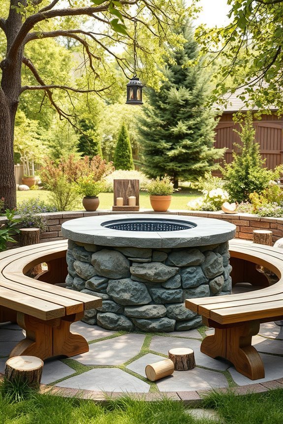 rustic stone bbq gatherings