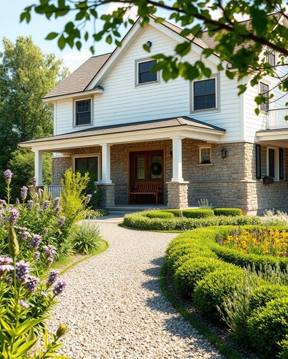 rustic stone farmhouse accents