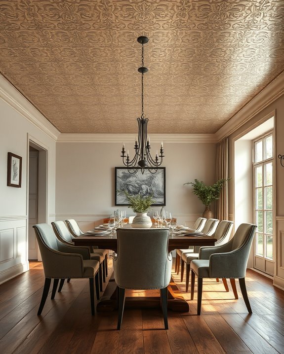 rustic vintage tin ceilings