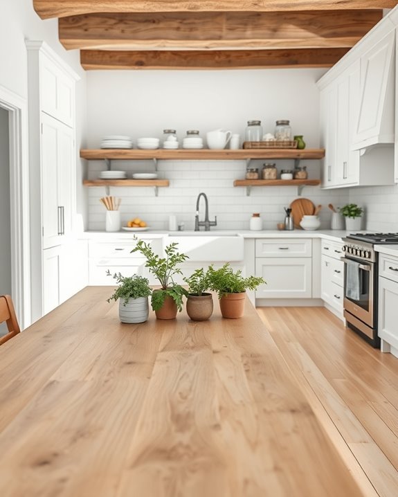 rustic warmth in kitchens