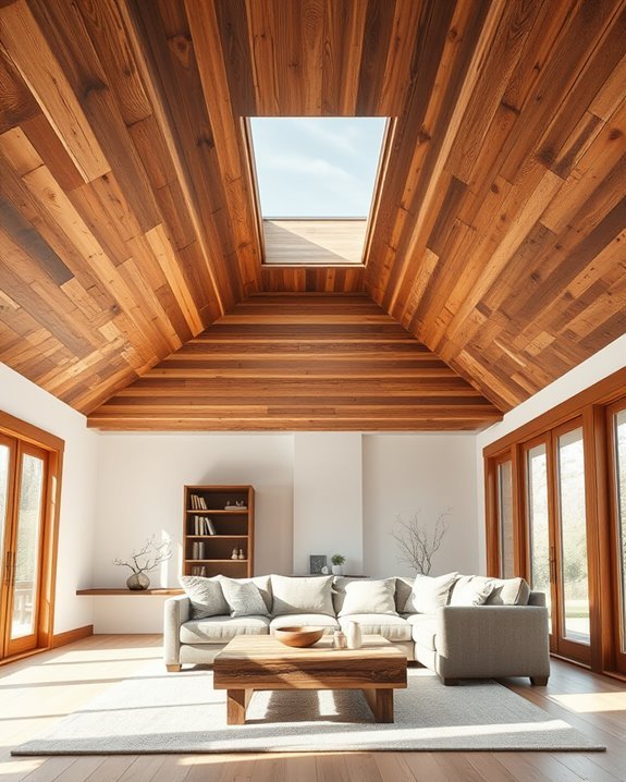 rustic wood ceiling charm