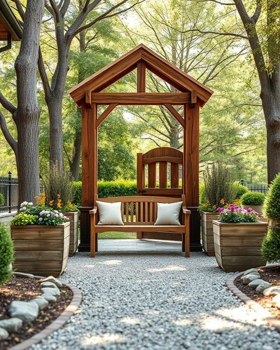 rustic wood charm entrance