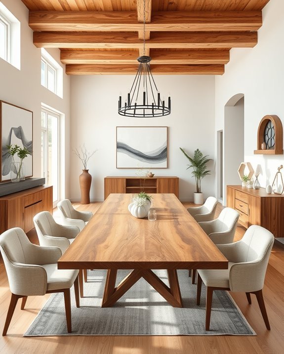 rustic wood dining charm