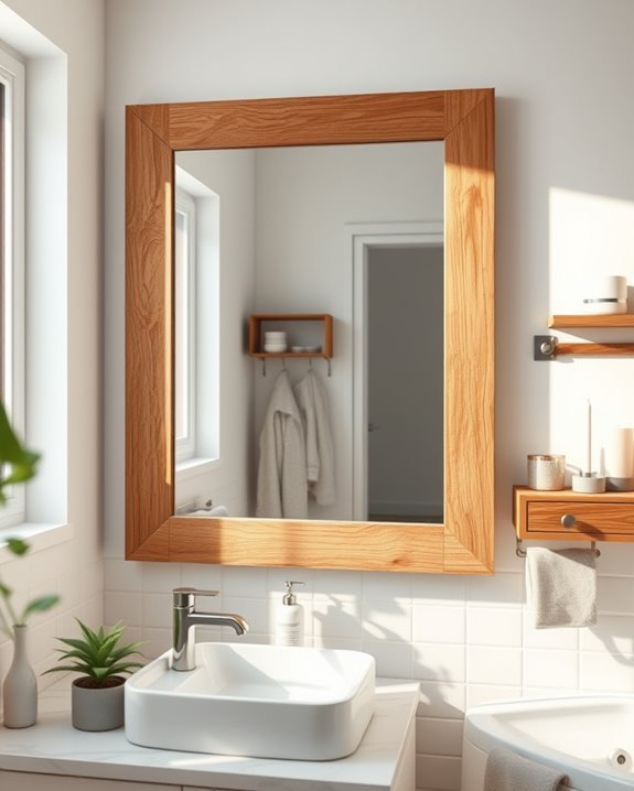 rustic wood frames enhance decor