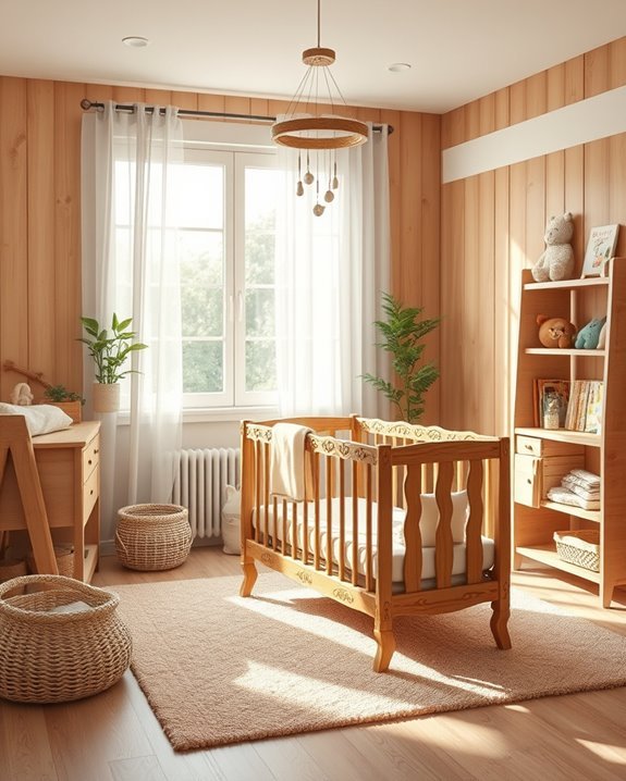 rustic wooden furniture accents