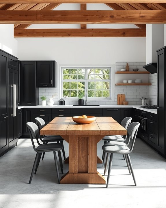 rustic wooden kitchen accents