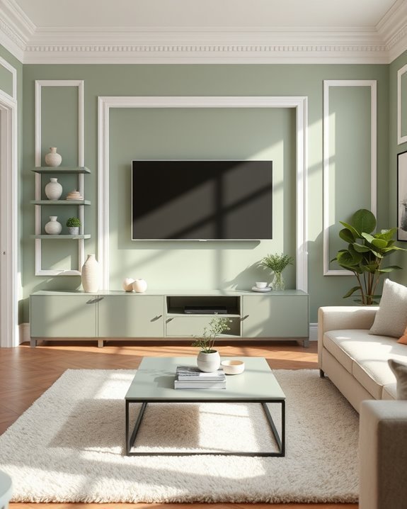 sage green and white elegance