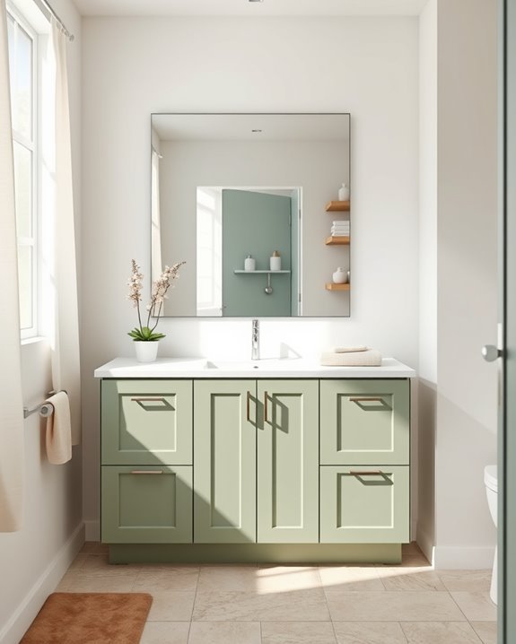 sage green bathroom tranquility