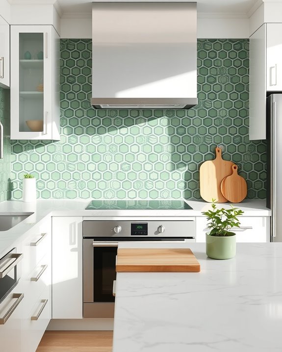 sage green kitchen tranquility