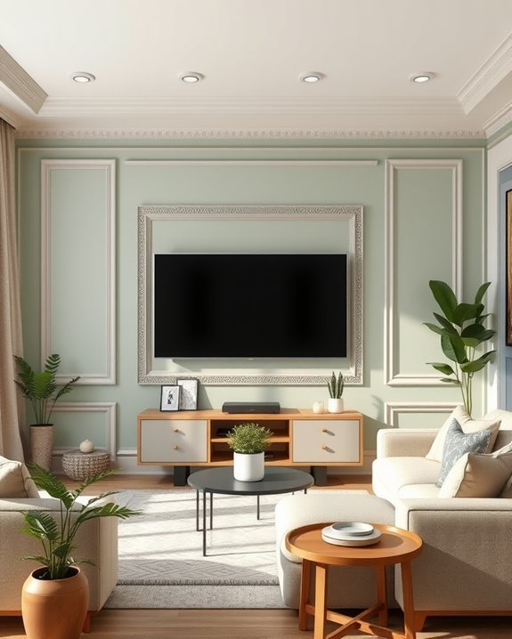 sage hue with molding
