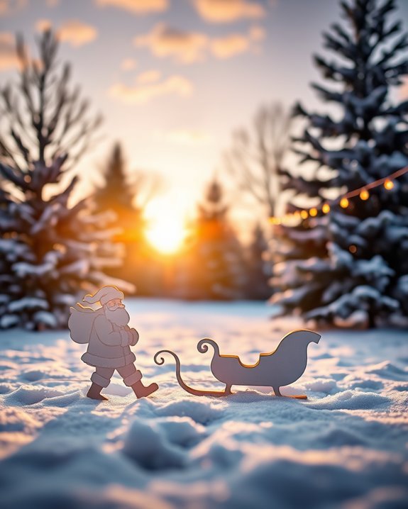 santa sleigh yard silhouettes