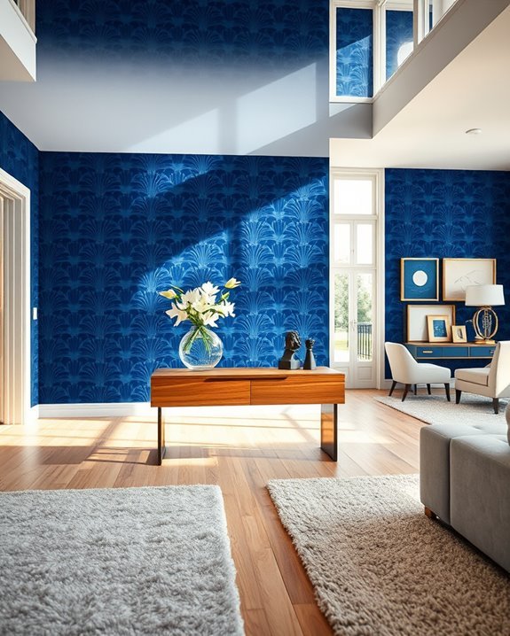 sapphire blue art deco elegance