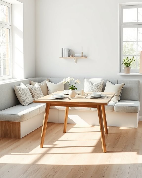 scandinavian minimalist dining arrangement