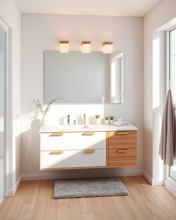 scandinavian vibrant bathroom design