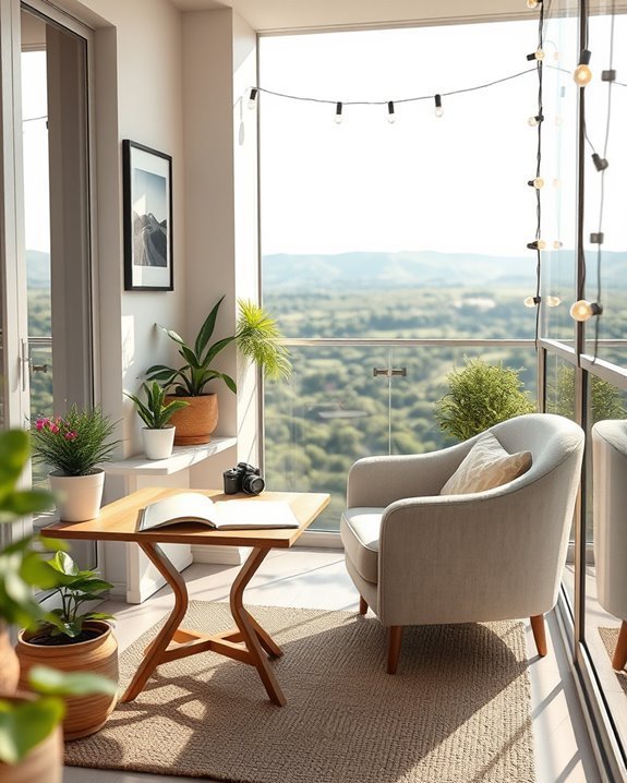 scenic photography corner setup