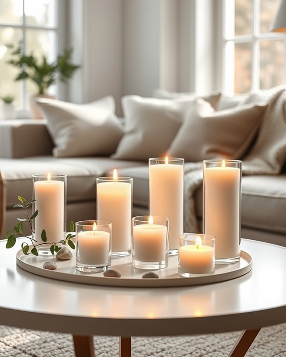 scented candles create tranquility
