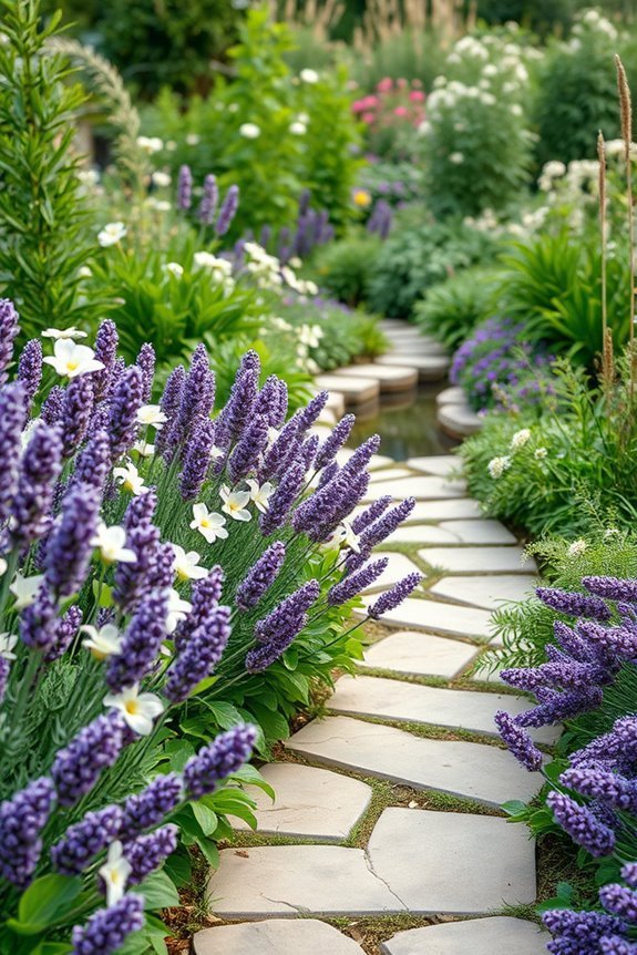 scented garden with herbs