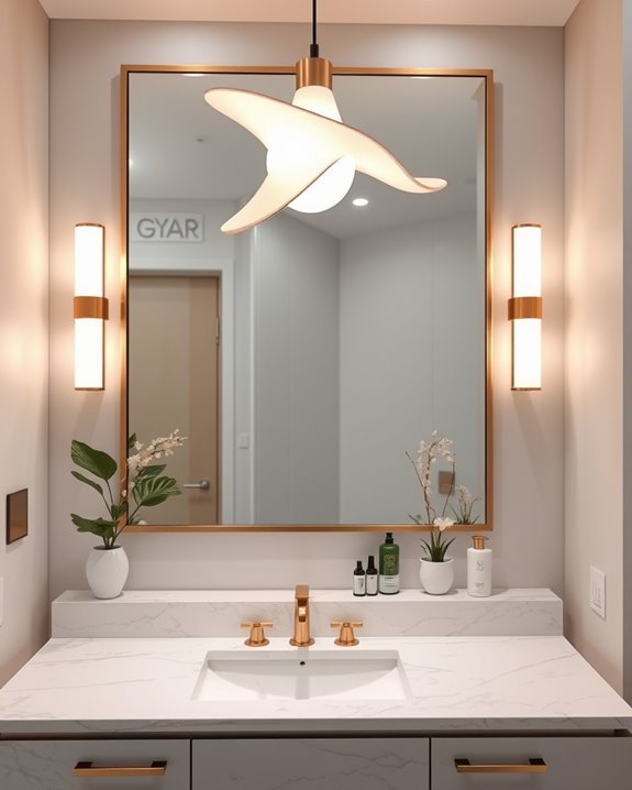 sculptural lighting enhances aesthetics