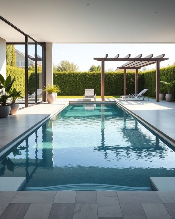 seamless indoor outdoor pool experience