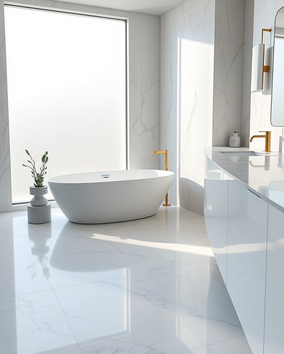 seamless marble bathroom elegance