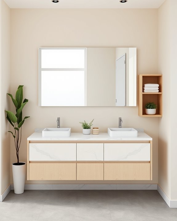 seamless open concept vanities