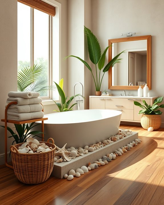 seashell decor for bathrooms