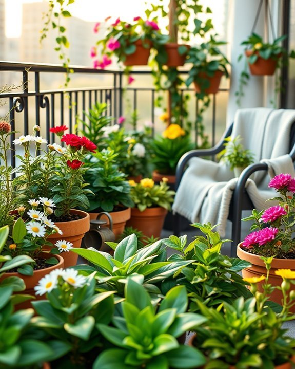 seasonal balcony plant rotation