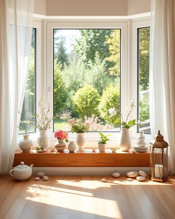 seasonal bay window decor