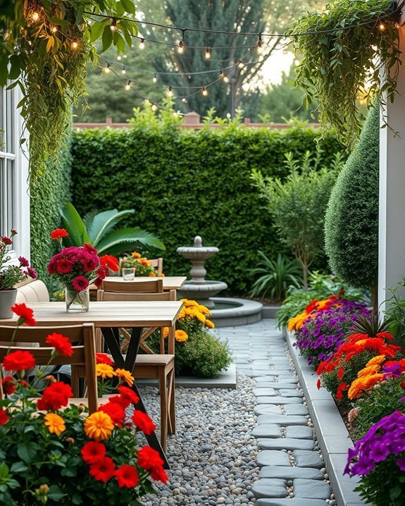 seasonal blooms enhance atmosphere