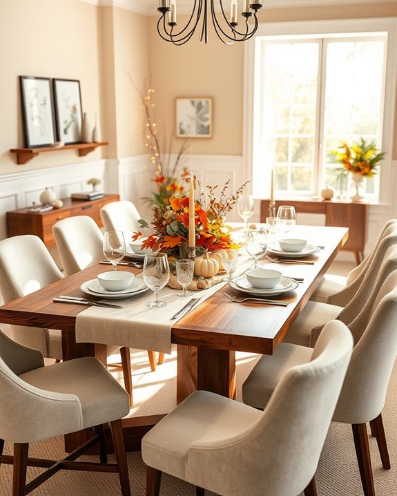 seasonal dining room decor
