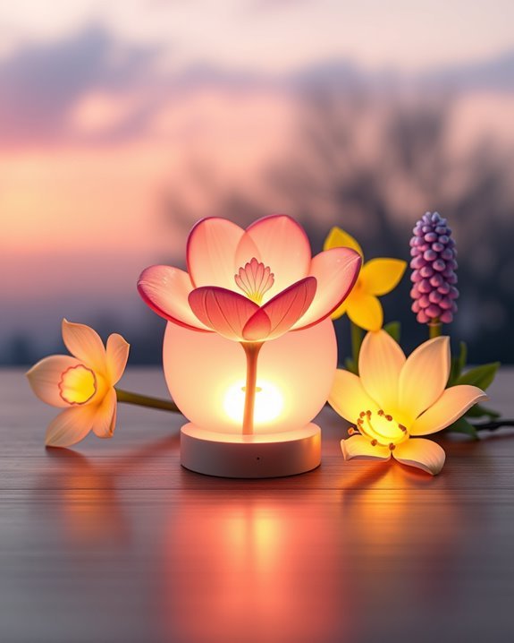 seasonal floral night lights