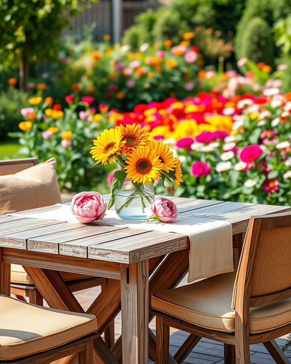 seasonal flowers enhance atmosphere