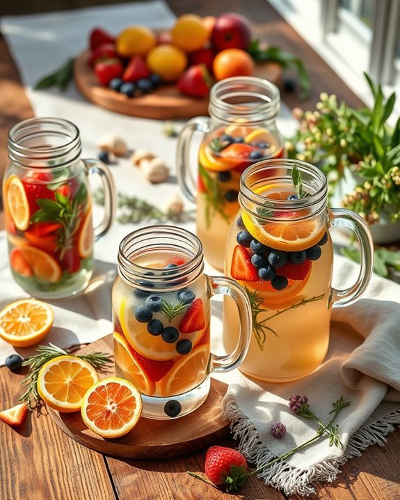 seasonal fruit herb infusions