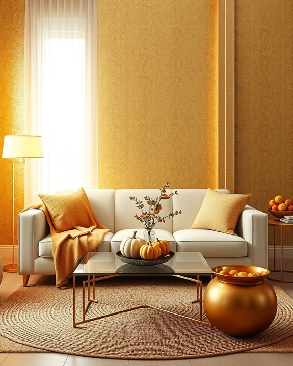 seasonal gold decor accents