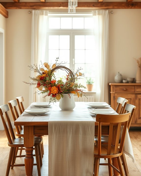 seasonal wreaths enhance ambiance