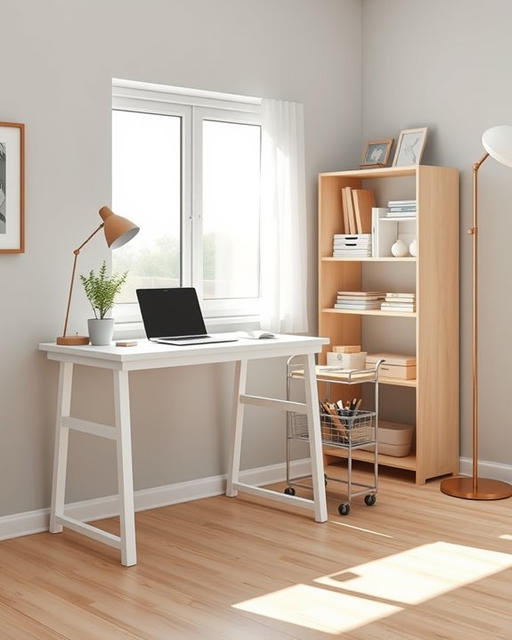 serene and functional workspace