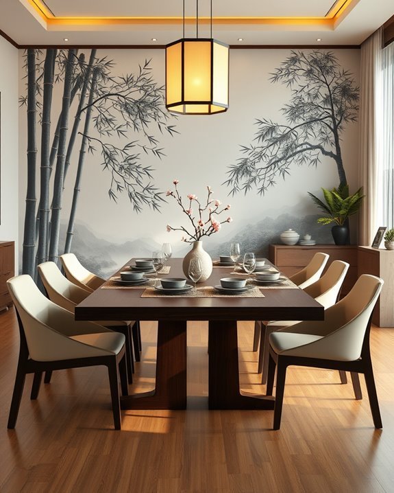 serene asian dining aesthetic