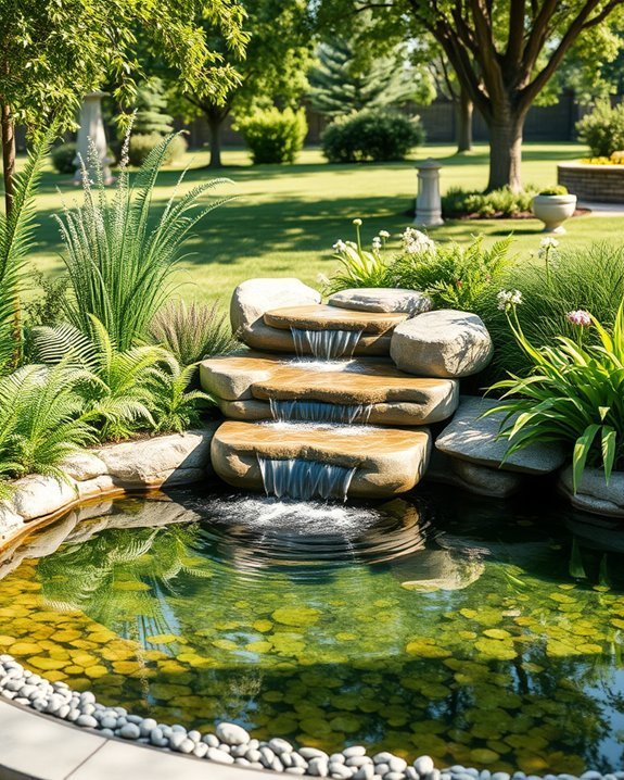 serene backyard water feature