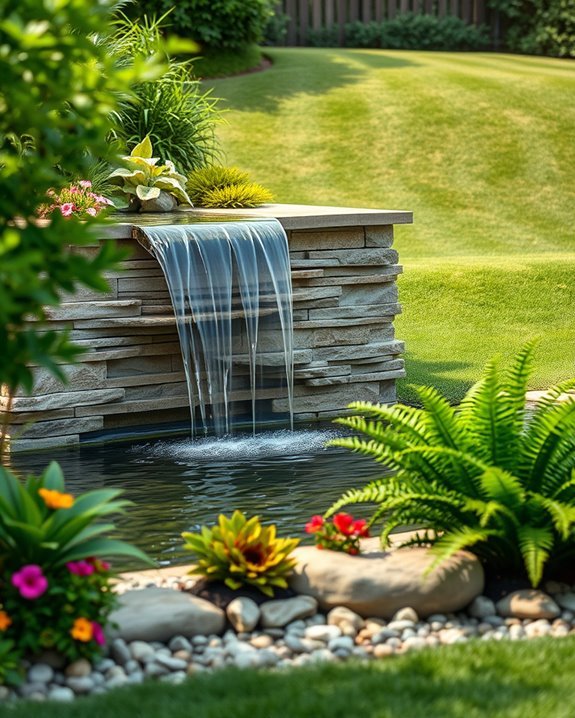 serene backyard water feature