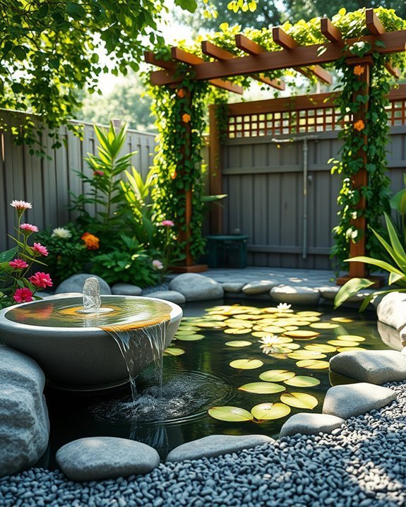 serene backyard water features