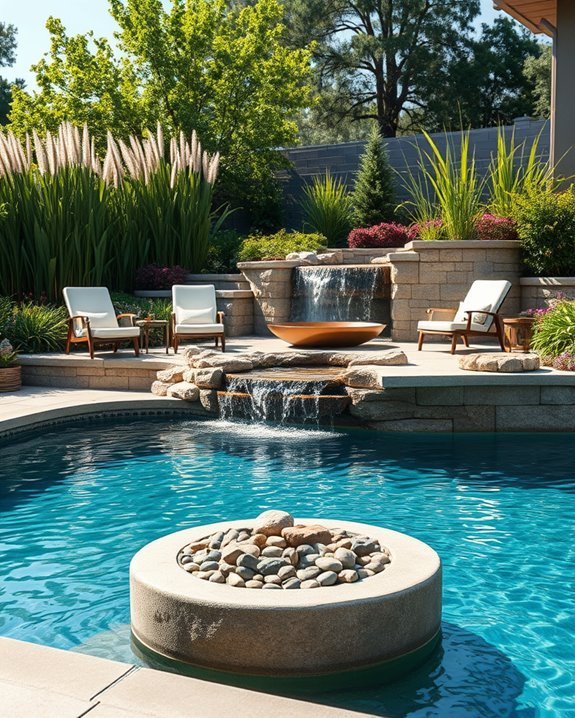 serene backyard waterfall oasis