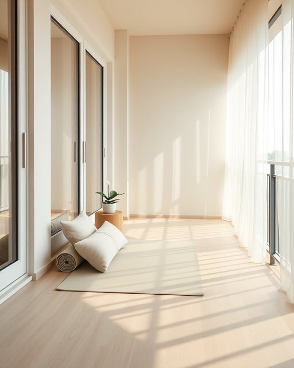 serene balcony meditation space