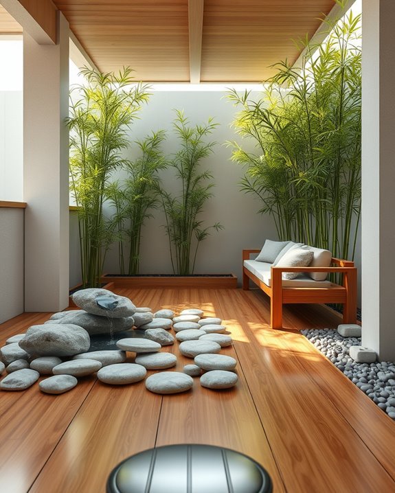 serene bamboo stone retreat