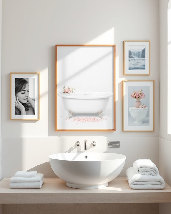 serene bathing scene art