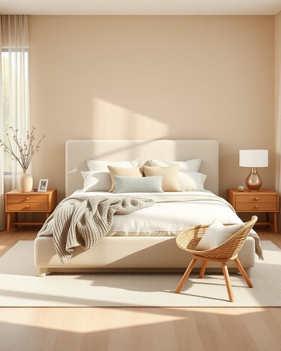 serene beige wood retreat